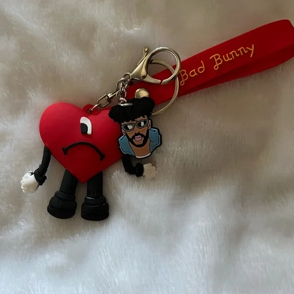 3pc Cartoon Bad Bunny Keychain - Picture 8 of 11
